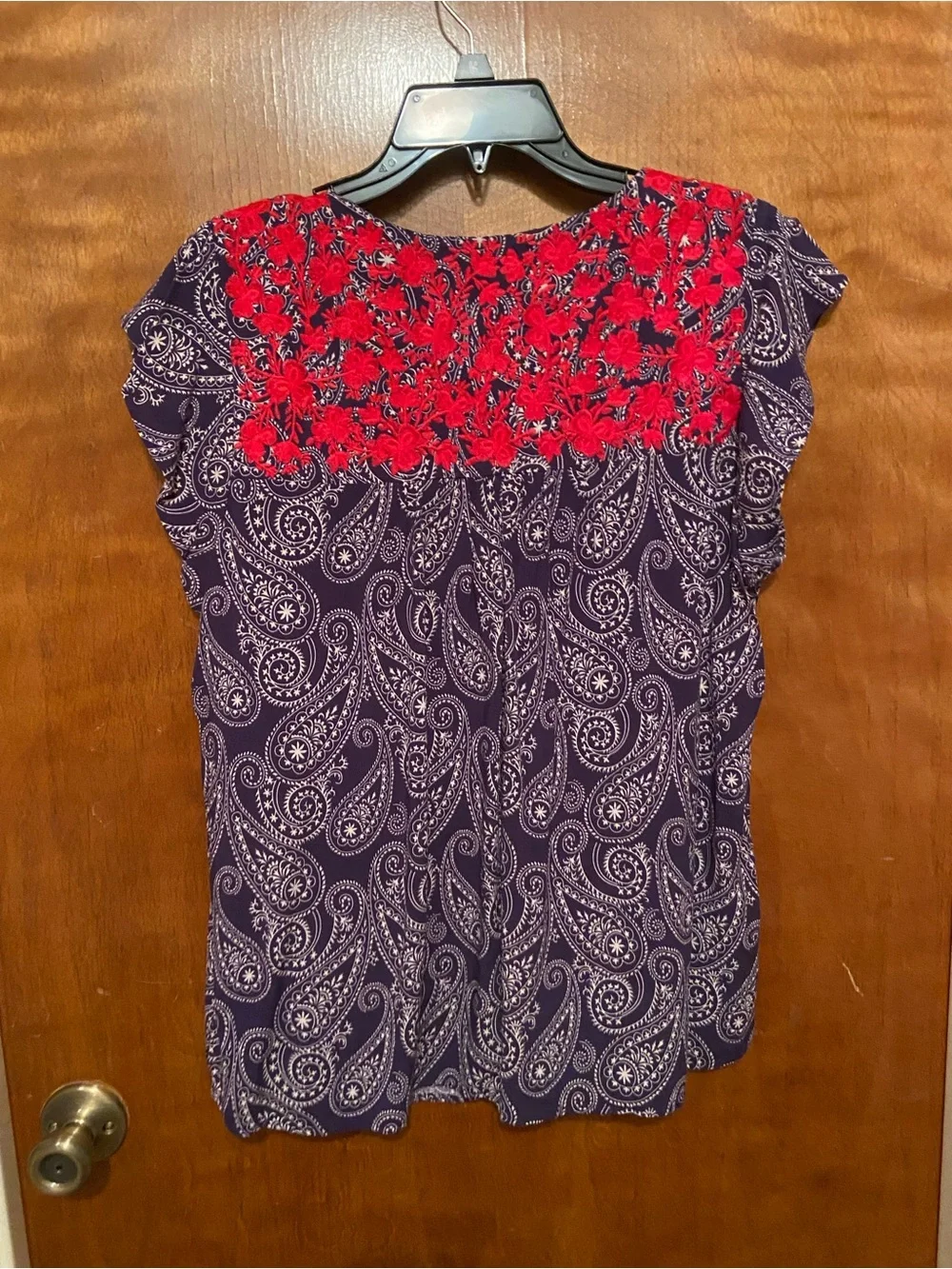 Savanna Jane Embroidered Flutter Sleeve Top - Picture 2 of 6